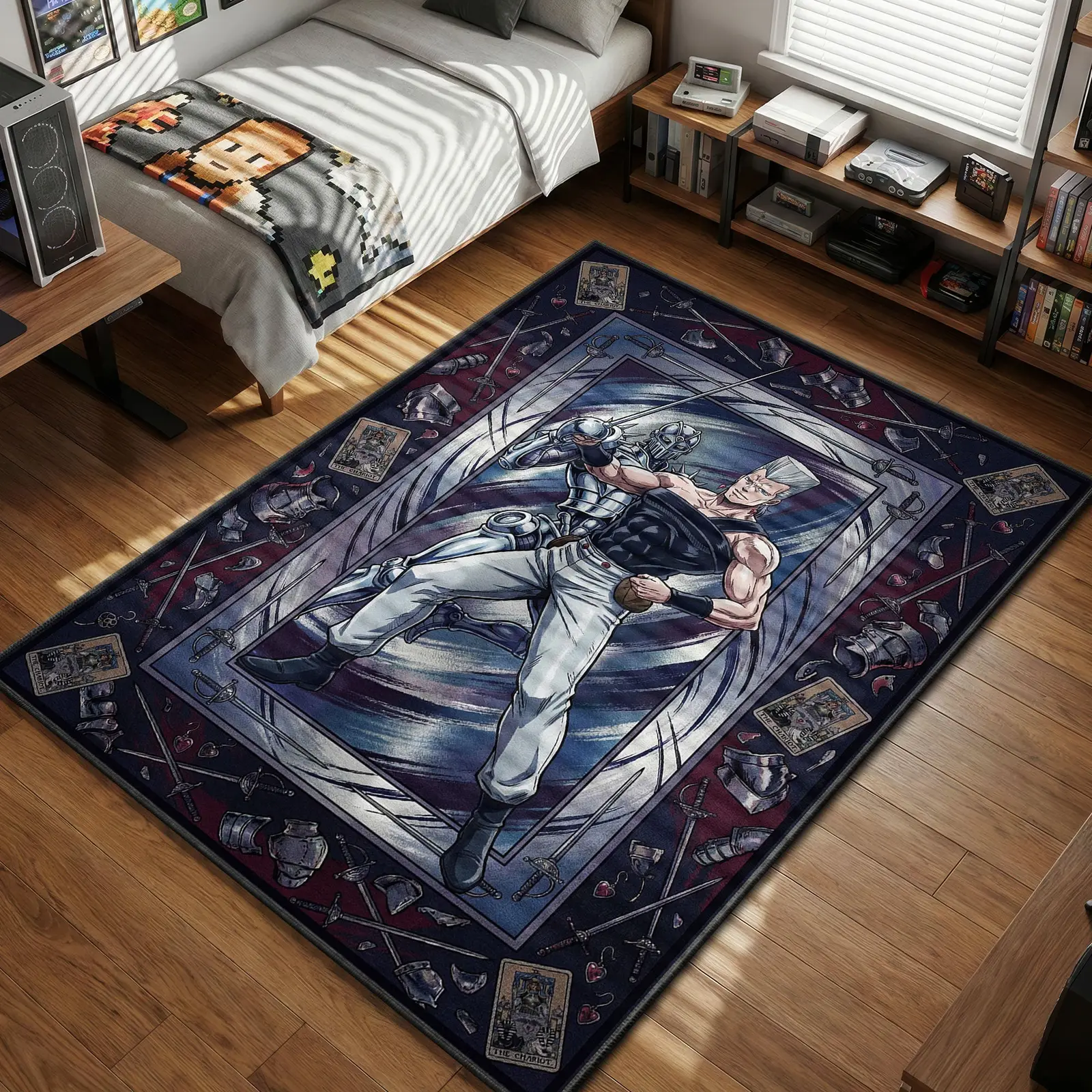 Polnareff Silver Chariot Honor Rug - JoJo's Chair Mat