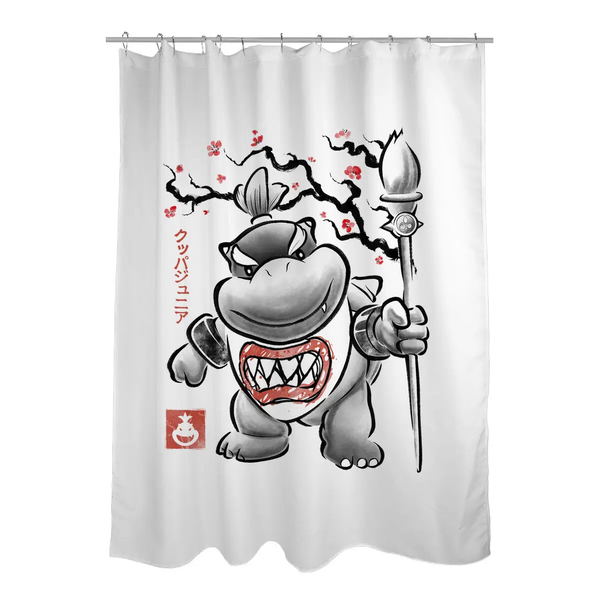 Prince Koopa Sumi-E Shower Curtains