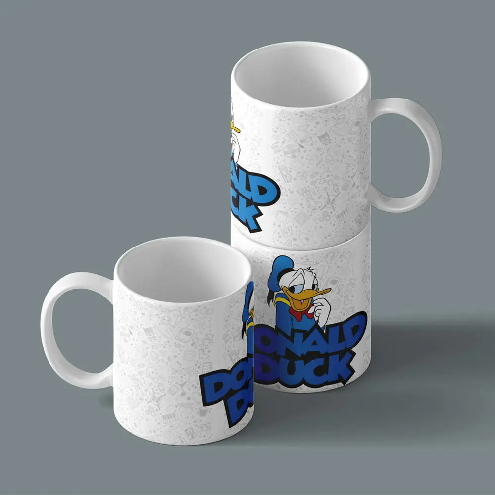 Printed Coffee/Milk Mugs, 325ml - Donald Duck Coffee Mug
