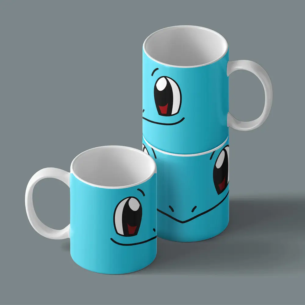 Printed Coffee/Milk Mugs, 325ml - Pokemon Squirtle Anime Coffee Mug