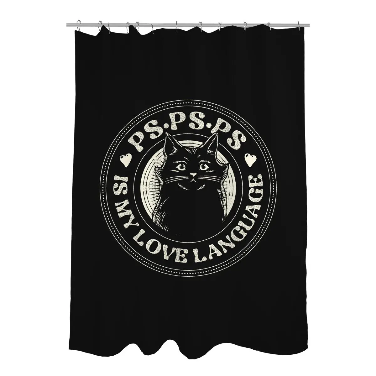 PSPSPS Is My Love Language Cat Shower Curtains