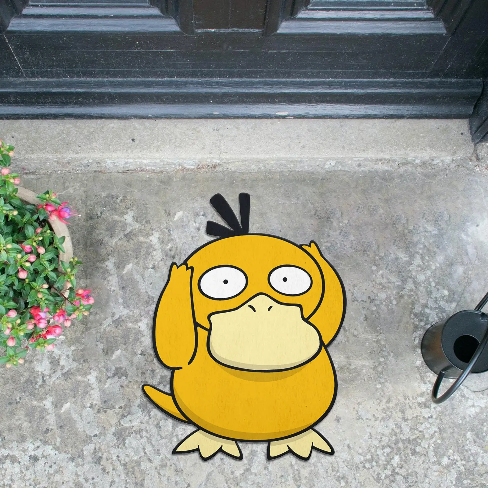 Psyduck Character Anime Custom Shape Rubber Doormat Home Decor