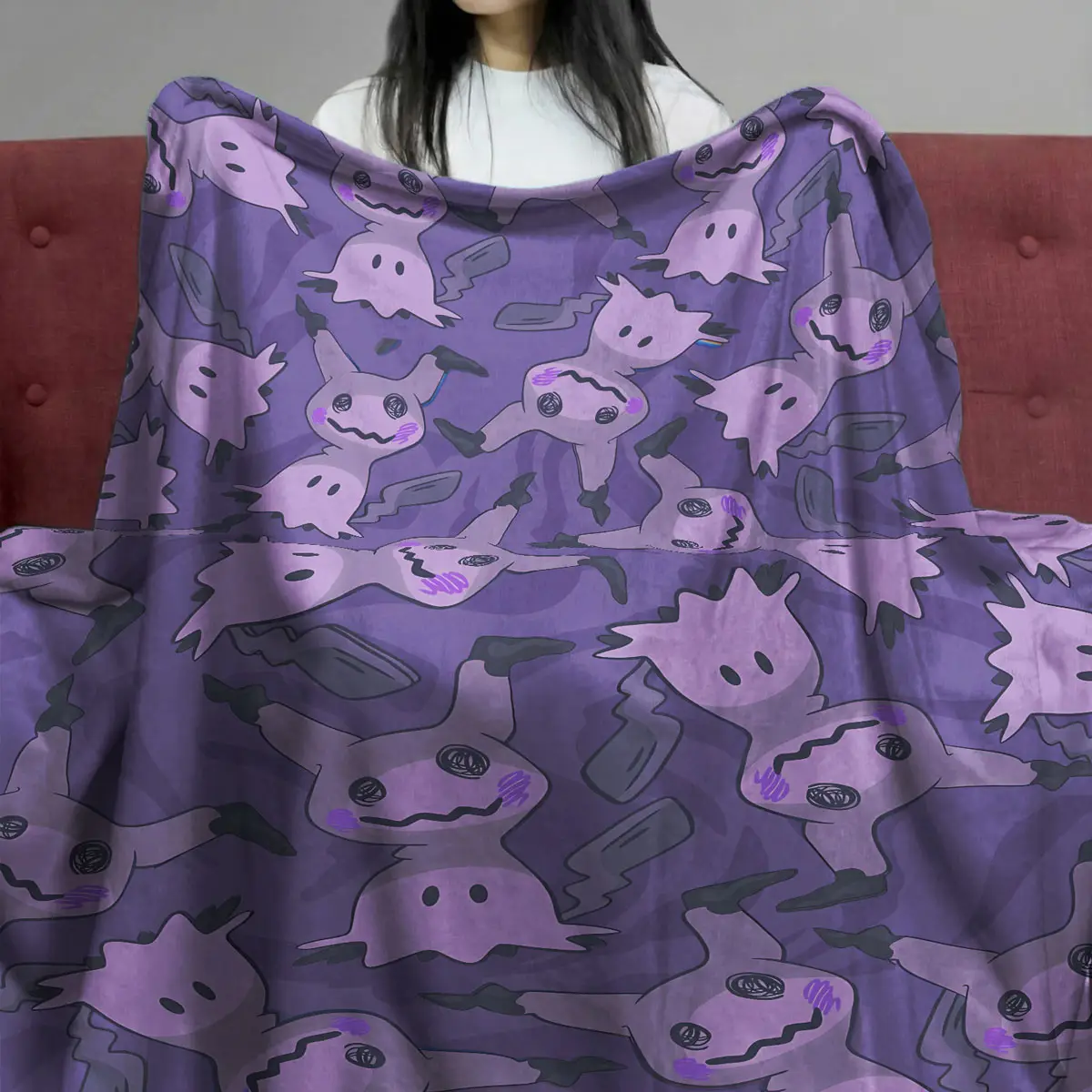 Purple Mimikyu Ghost Pattern Pokemon Quilt Blanket - Anime Comforts – Cozy Anime Bedding, Blankets & Home Essentials