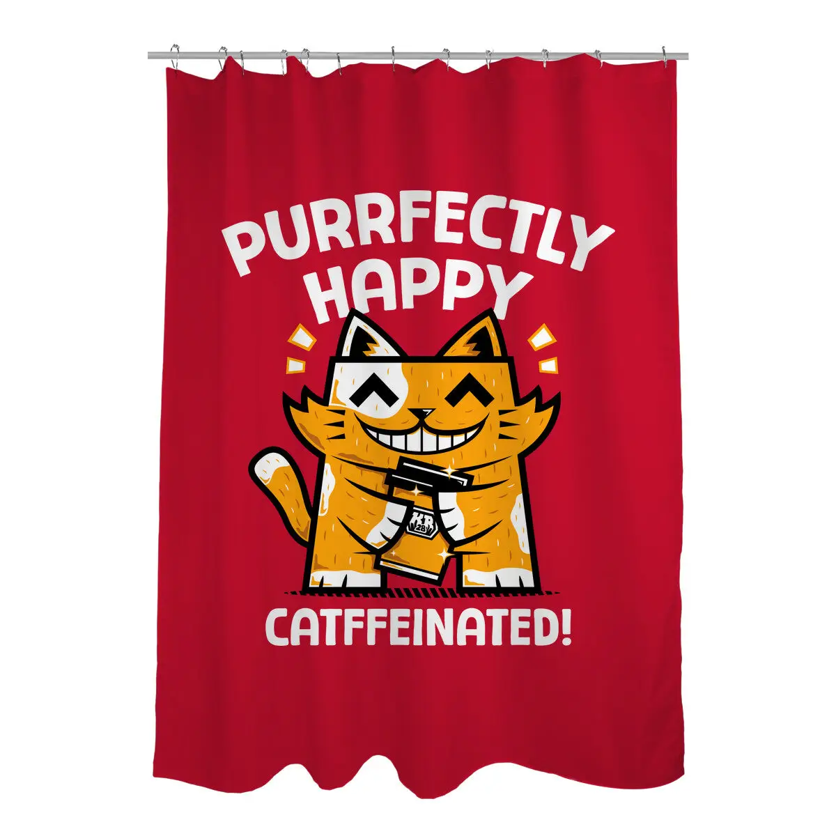 Purrfectly Happy Shower Curtains