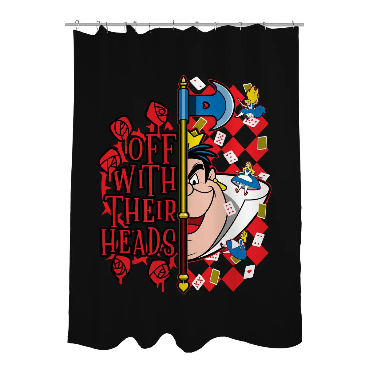 Queen Of Hearts Shower Curtains
