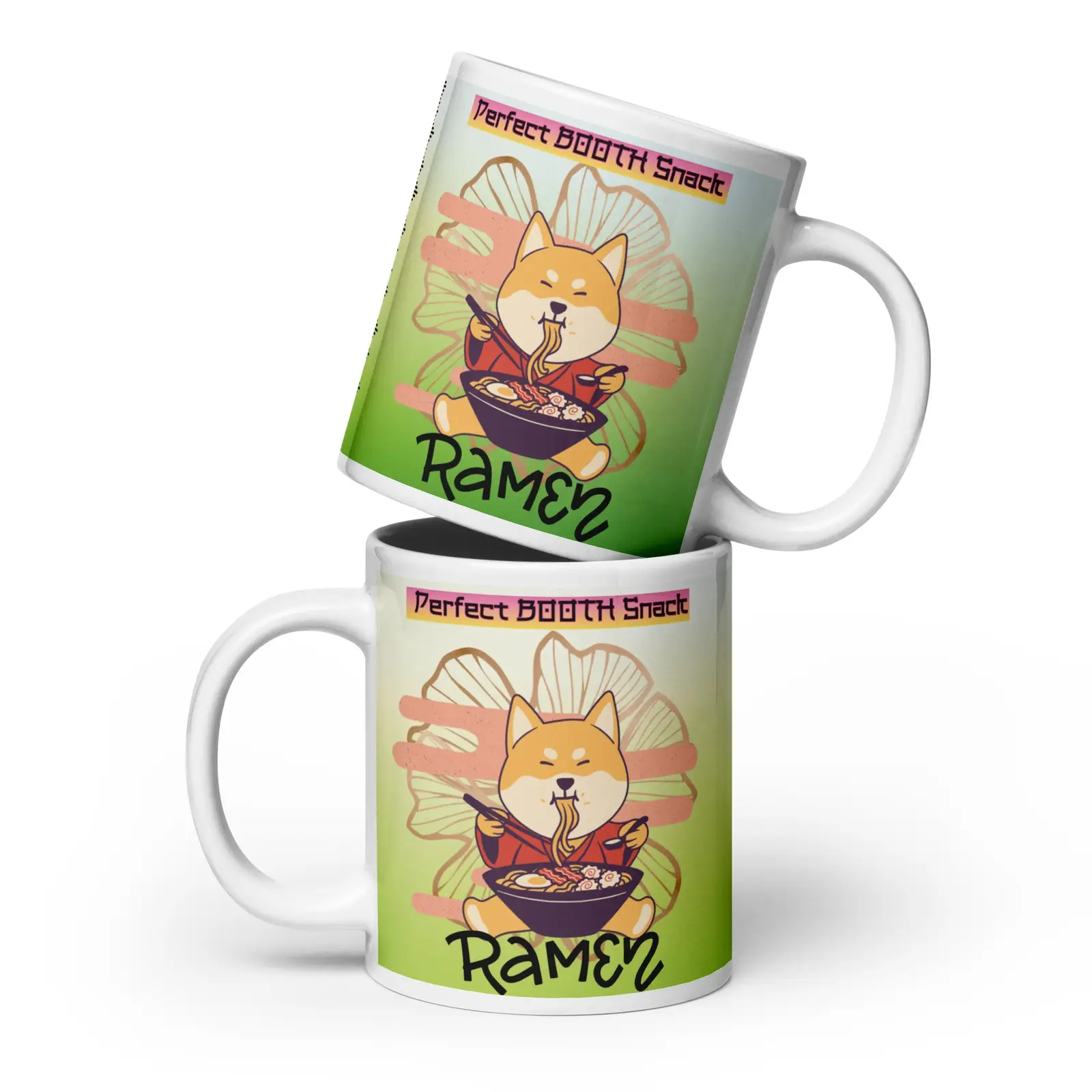 Ramen Noodles Foxy Style: BOOTH SNACK: Classic Ceramic White Glossy Mug