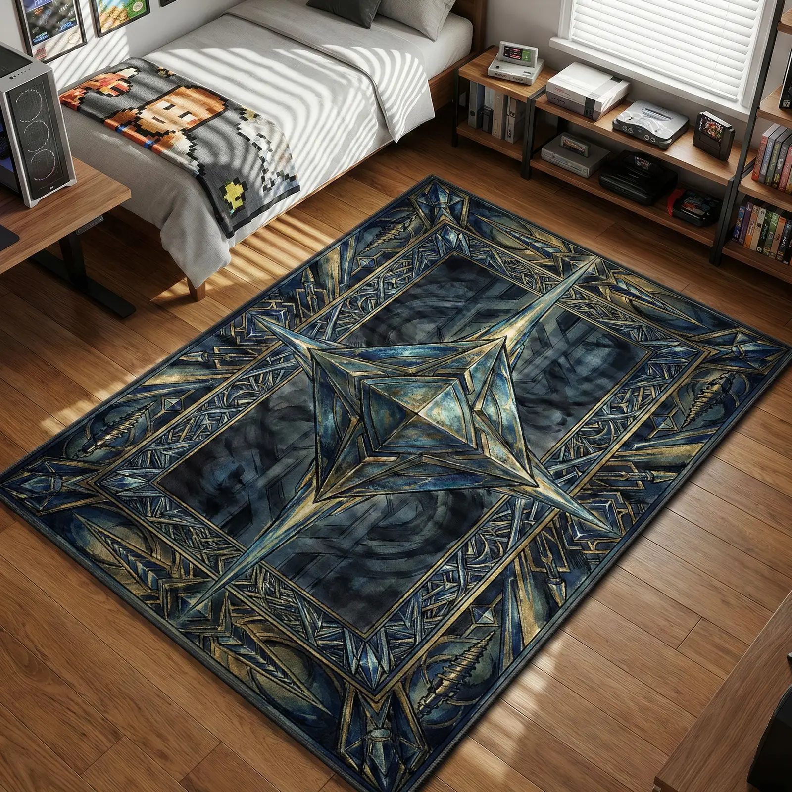 Ramiel Geometric Tarot Rug - Evangelion Chair Mat