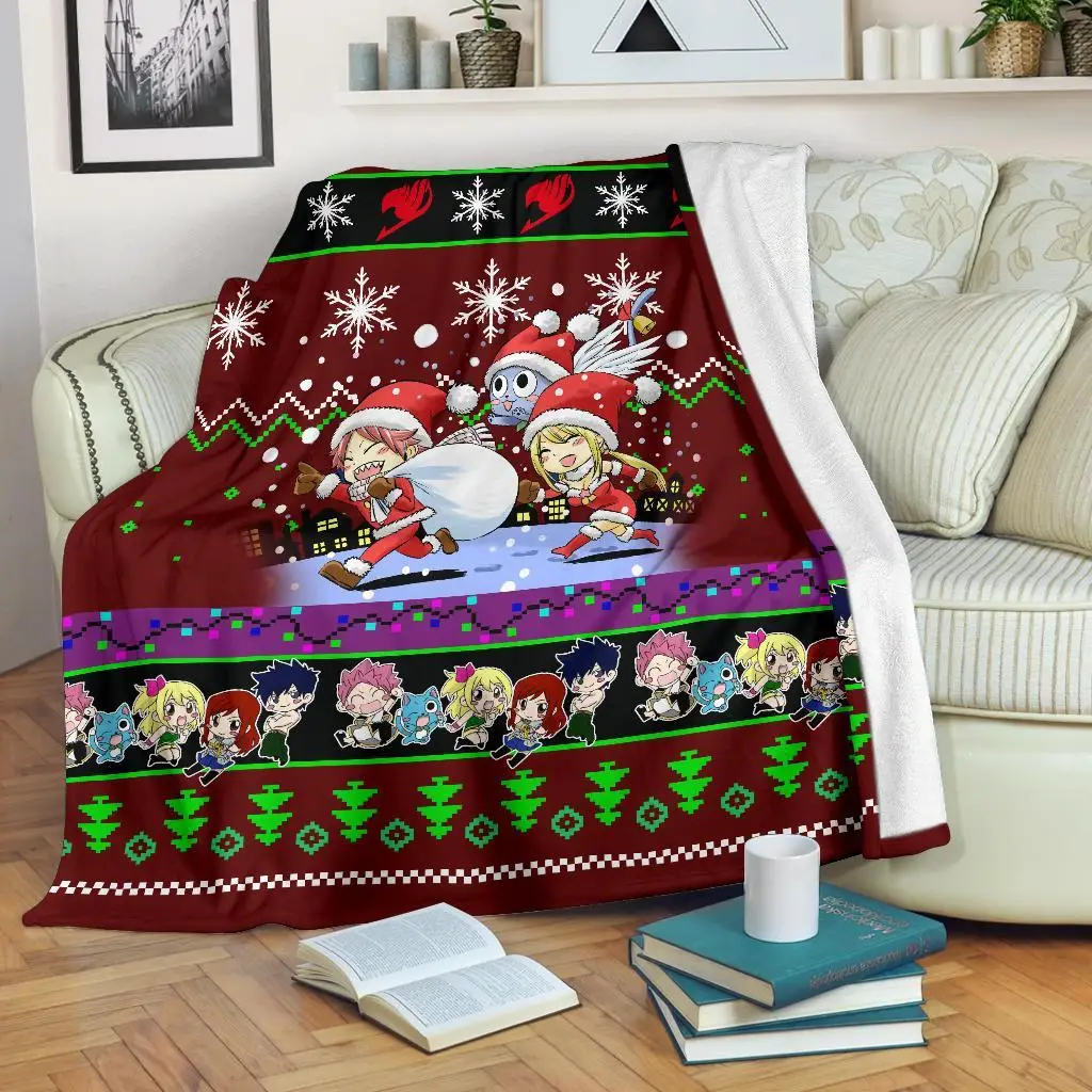 Red Fairy Tail Christmas Blanket Amazing Gift Idea