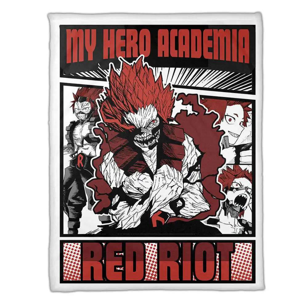 Red Riot Eijiro Kirishima Blanket Custom Anime