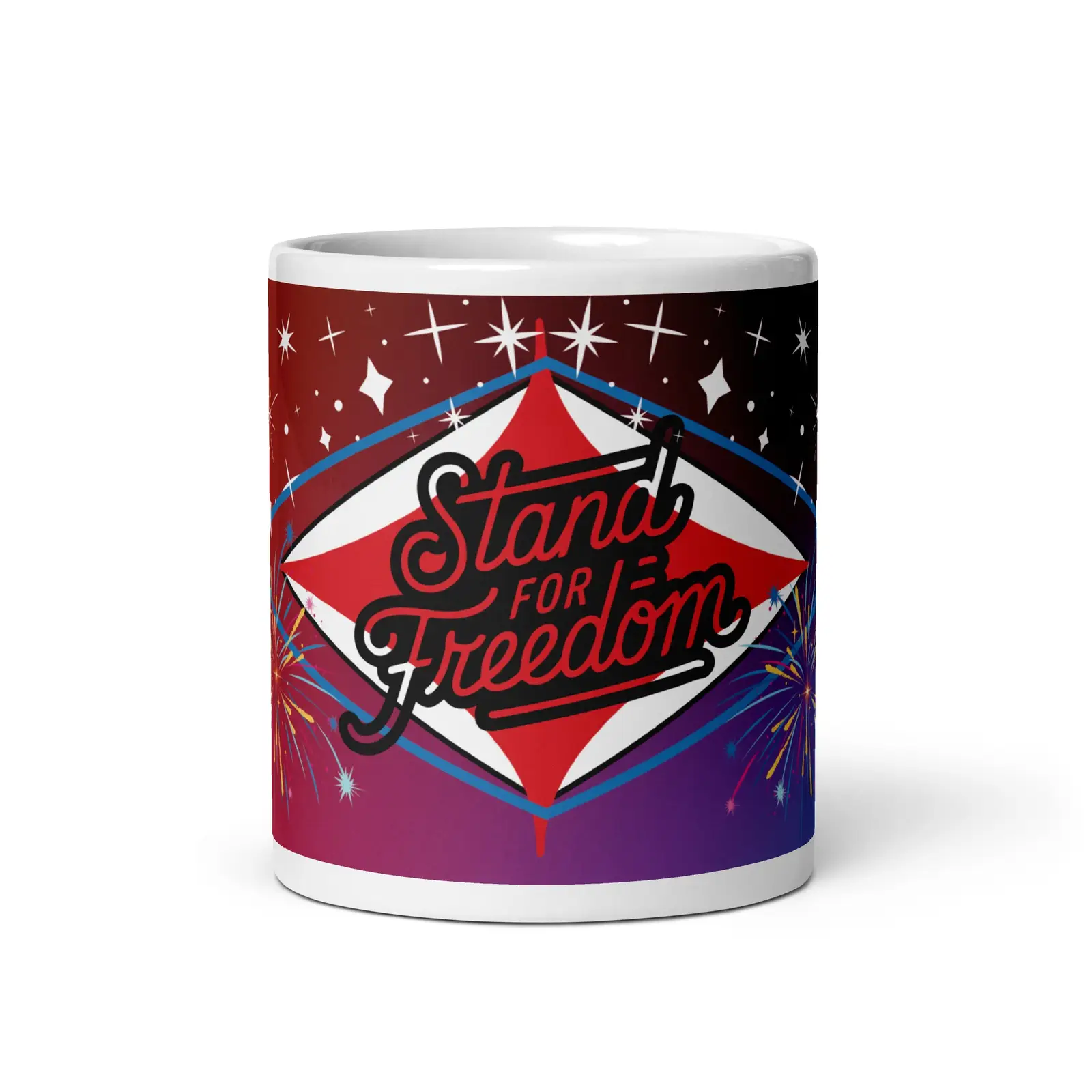 Red White Blue: Celebration: Classic Ceramic White Glossy Mug