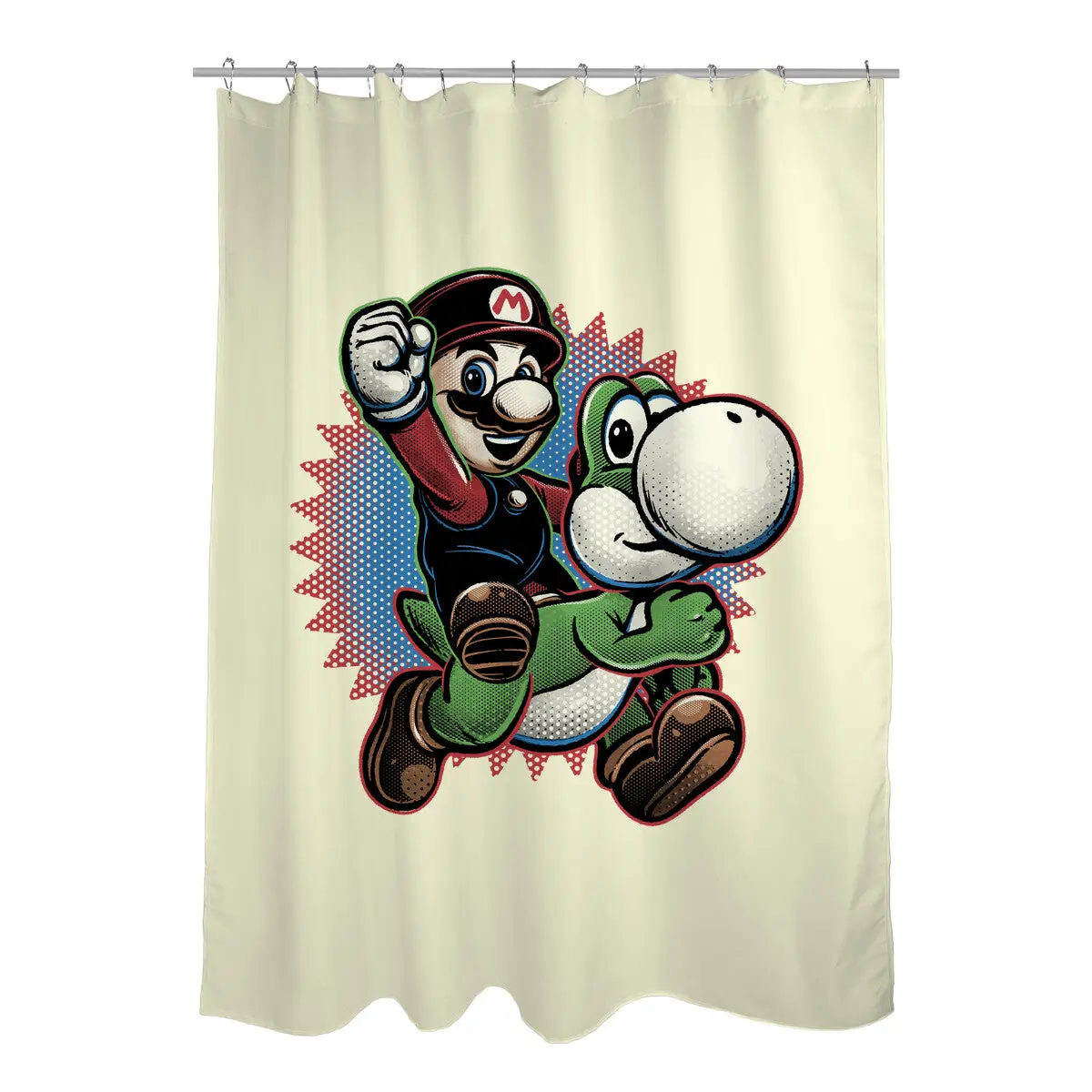 Ride The Green Dino Shower Curtains