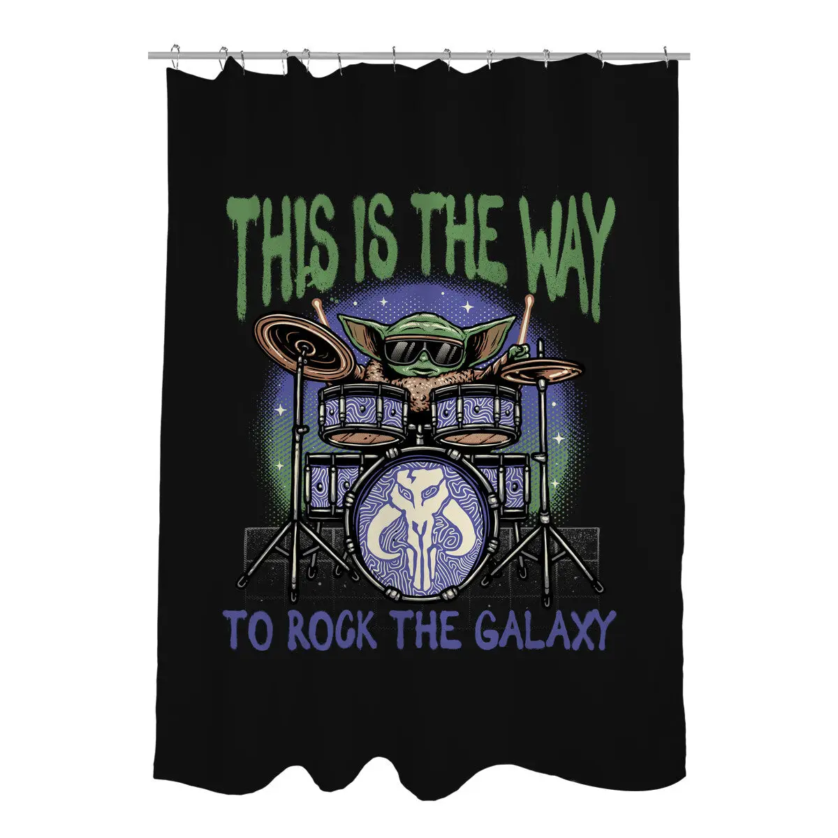 Rock The Galaxy Shower Curtains
