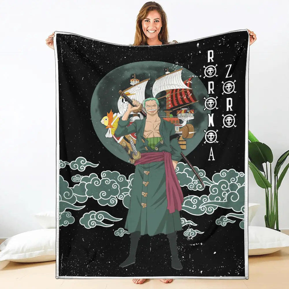 Roronoa Zoro Blanket Moon Style Custom Anime