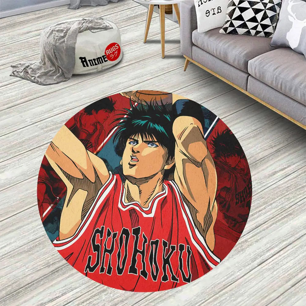 Rukawa Kaede Round Rug Custom Circle Carpet
