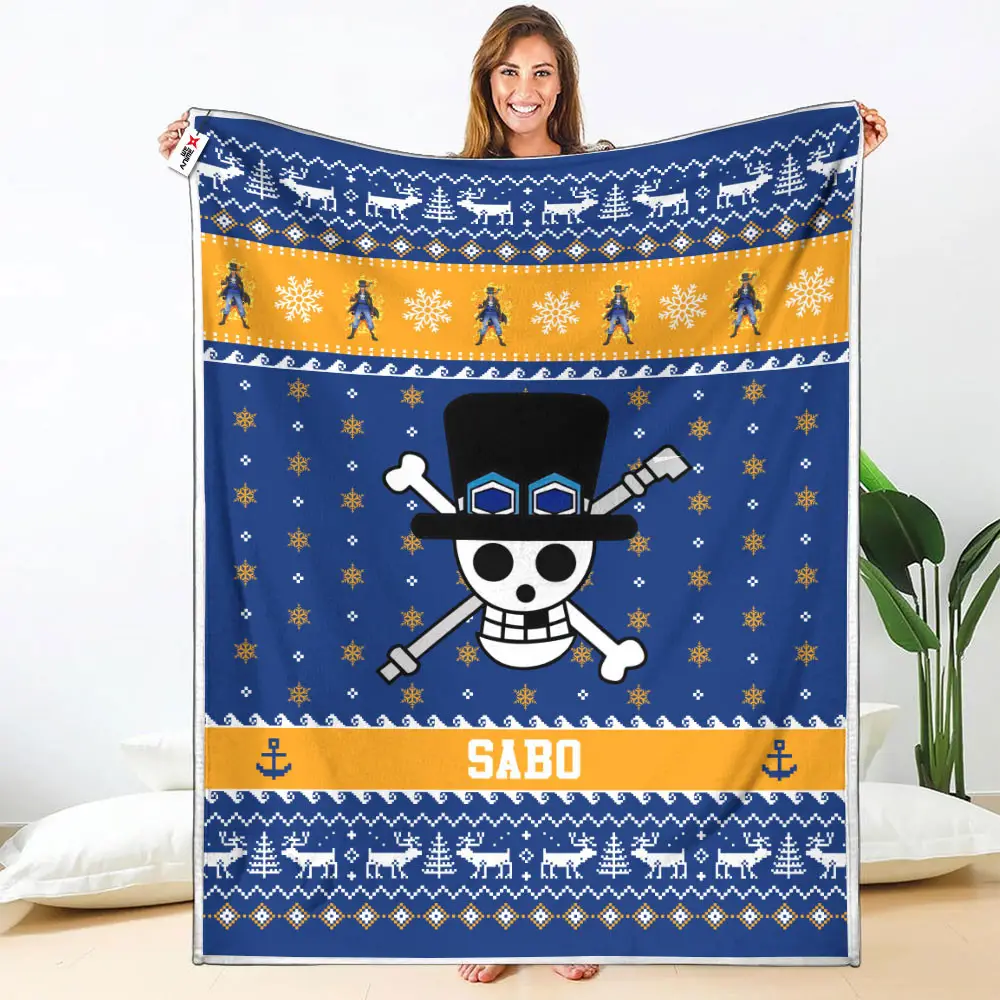 Sabo Blanket Ugly Christmas Symbol Anime