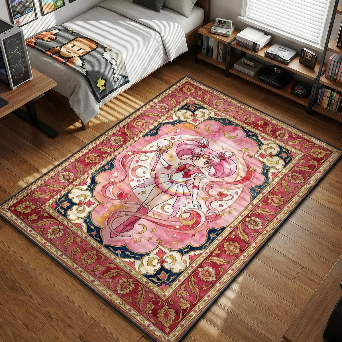 Sailor Chibi Moon Pink Sugar Rug - Sailor Moon Chair Mat