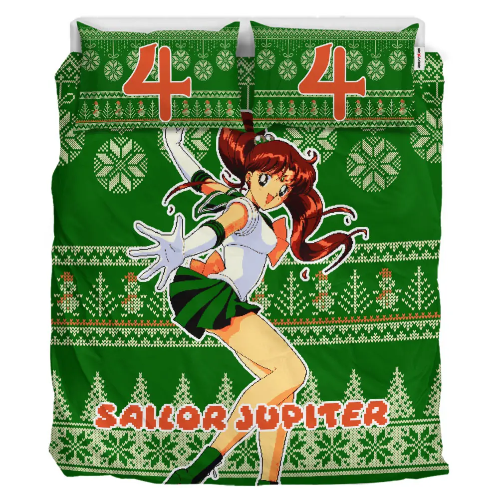 Sailor Jupiter Xmas Polyester Duvet Cover Set