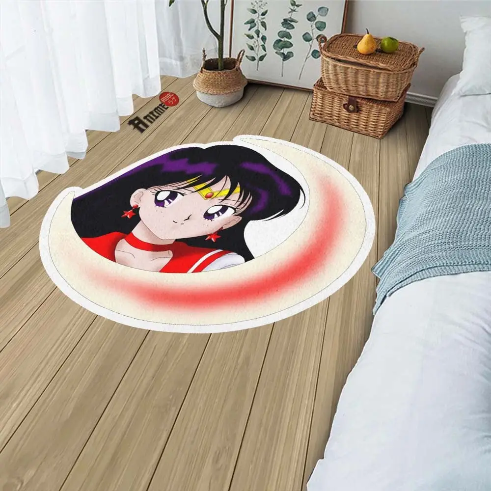 Sailor Mars Shaped Rug Custom Sailor Moon Anime Room Decor