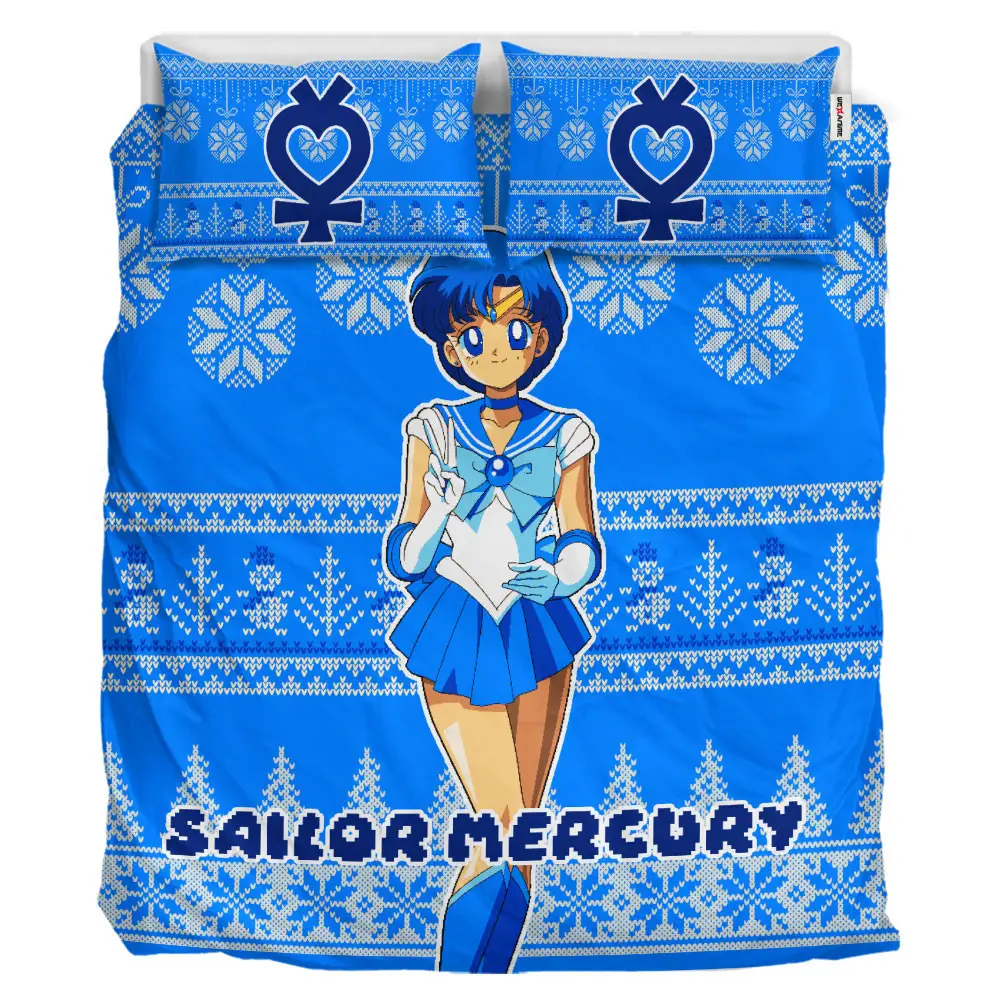 Sailor Mercury Xmas Polyester Duvet Cover Set