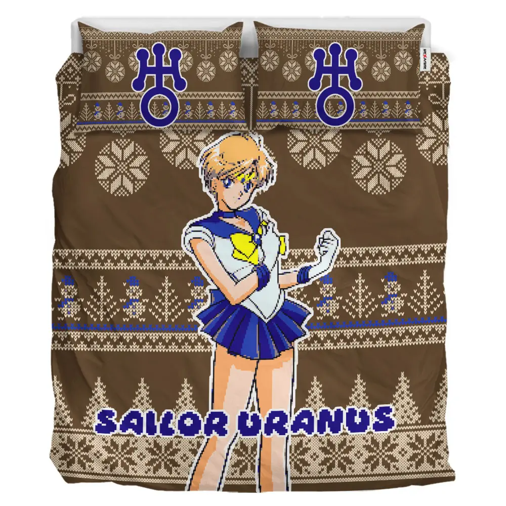 Sailor Uranus Xmas Polyester Duvet Cover Set