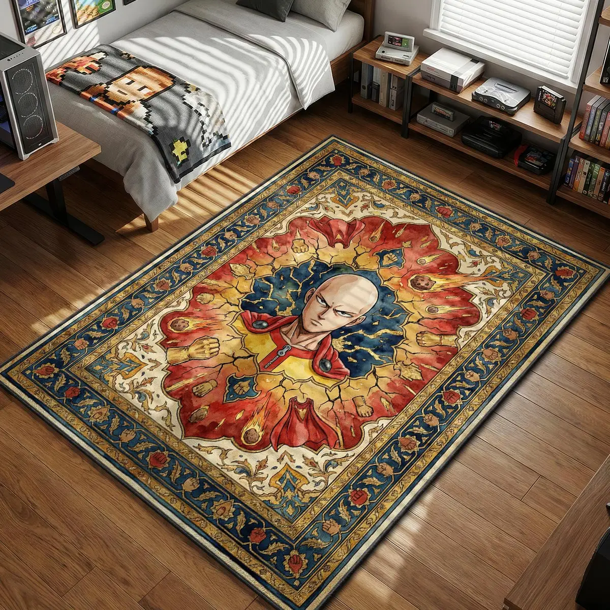 Saitama Serious Impact Rug - One Punch Man Chair Mat