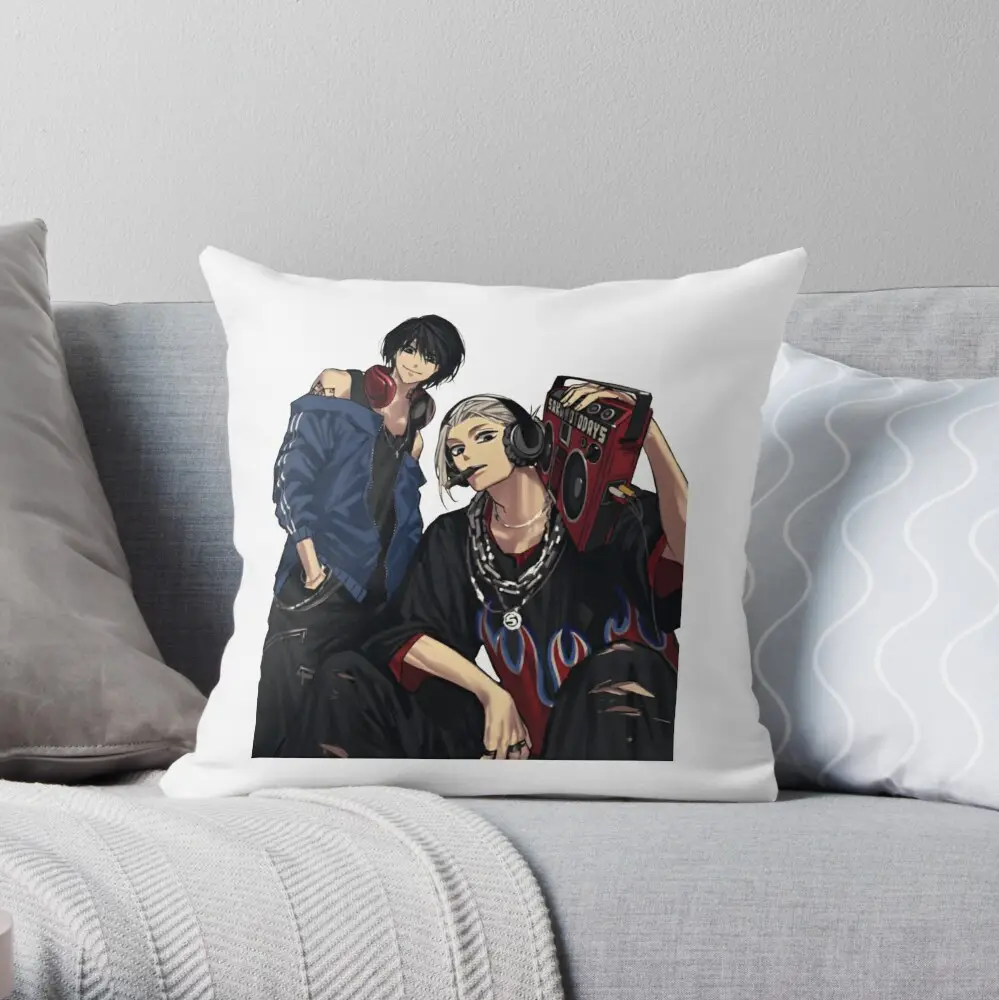 Sakamoto Days Cools Hip Hop Throw Pillow