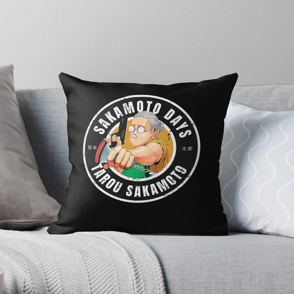 Sakamoto Days Taro Logo Throw Pillow