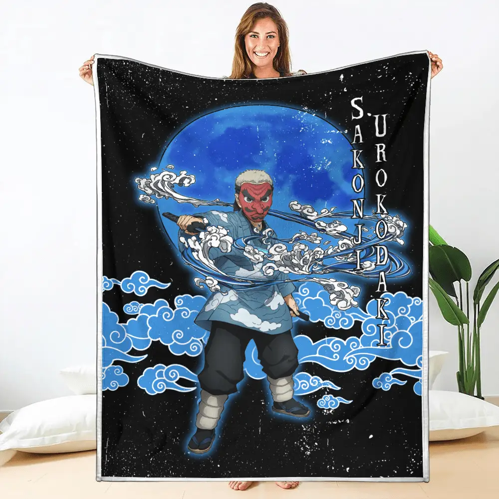 Sakonji Urokodaki Blanket Custom Moon Style Anime