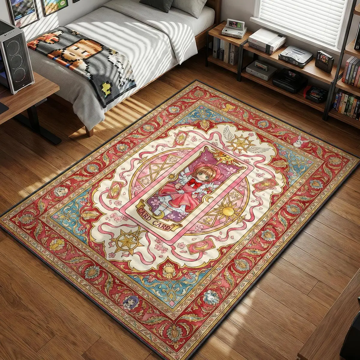 Sakura Card Frame Rug - Cardcaptor Sakura Chair Mat