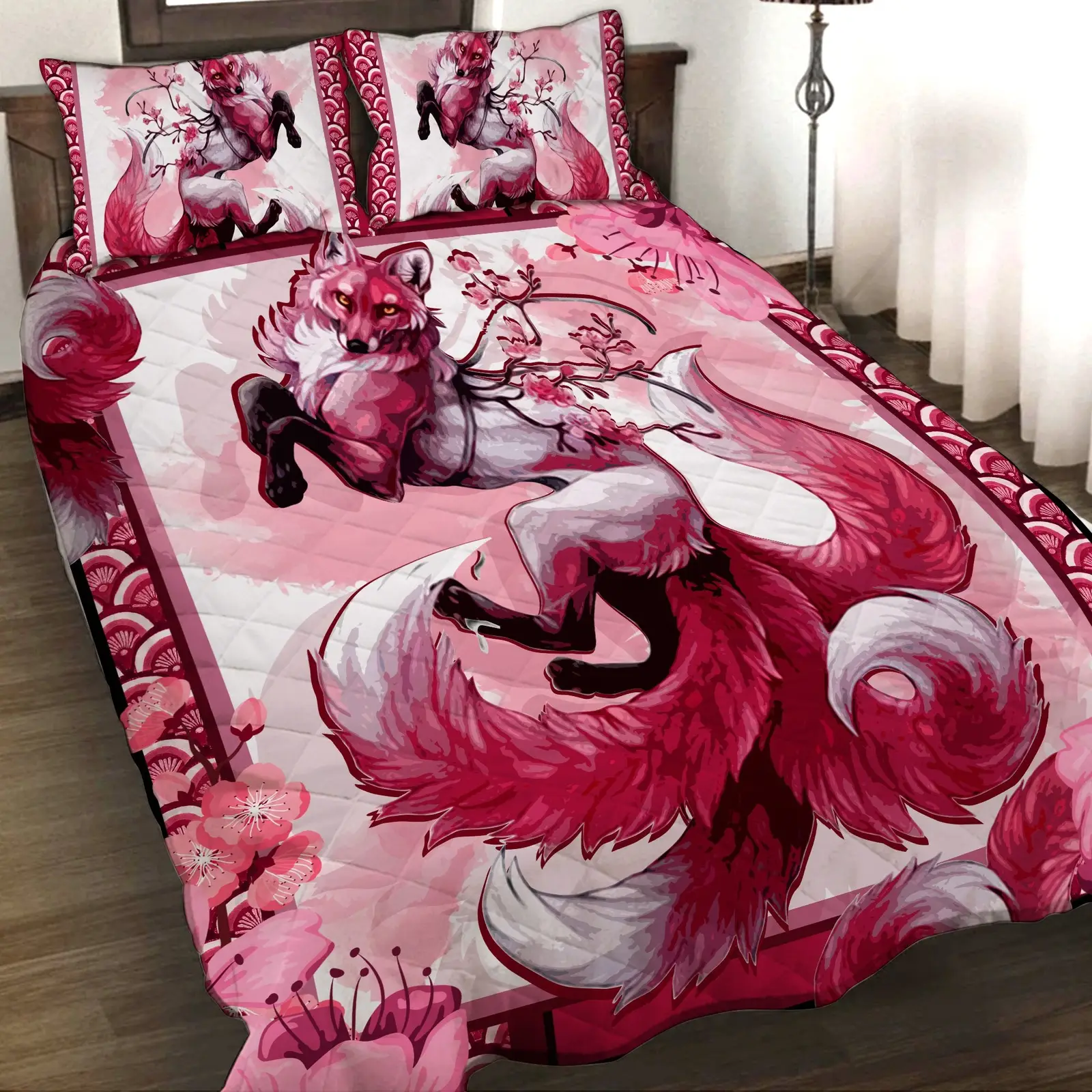 Sakura Fox 3D Quilt Set