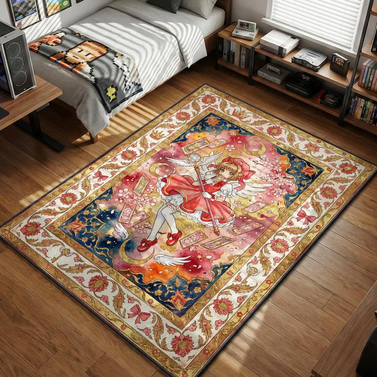 Sakura Star Wand Rug - Cardcaptor Sakura Chair Mat