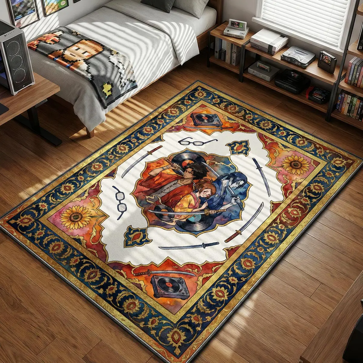 Samurai Champloo Trio Artifacts Rug - Samurai Champloo Chair Mat