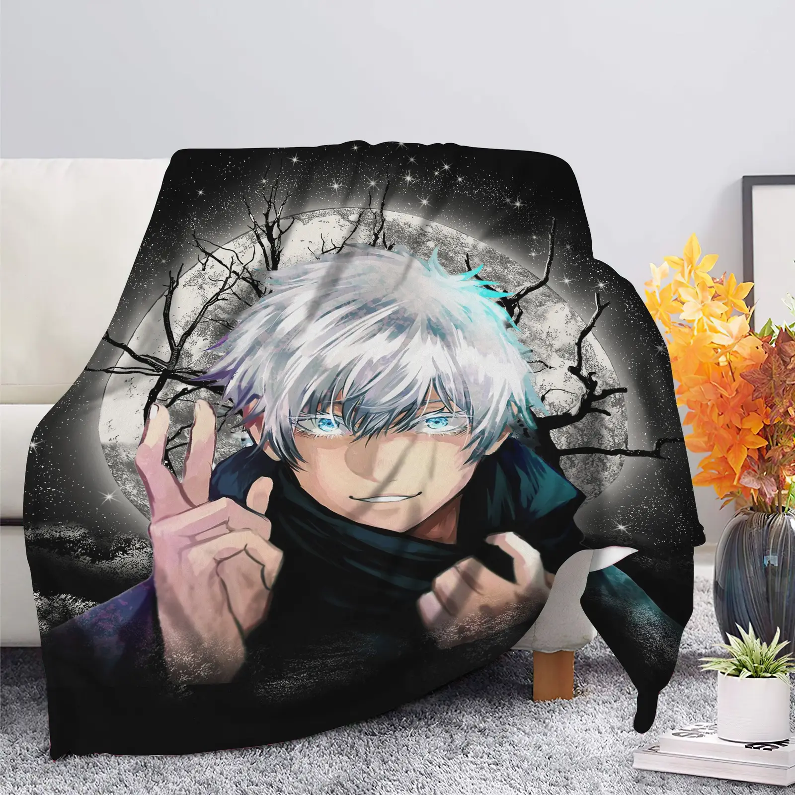 Satoru Gojo Jujutsu Kaisen Moonlight Blanket
