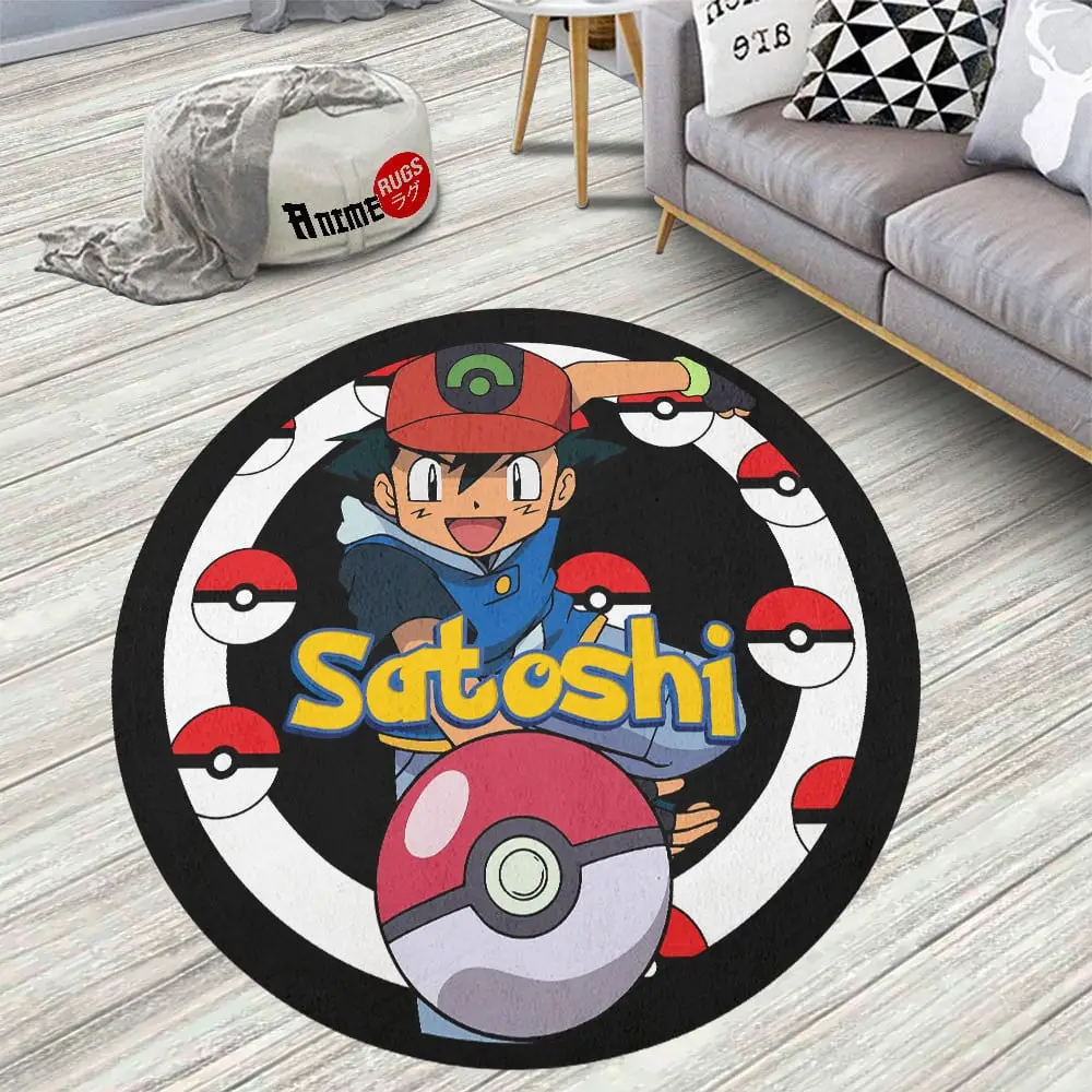 Satoshi Skid-Proof Round Rug