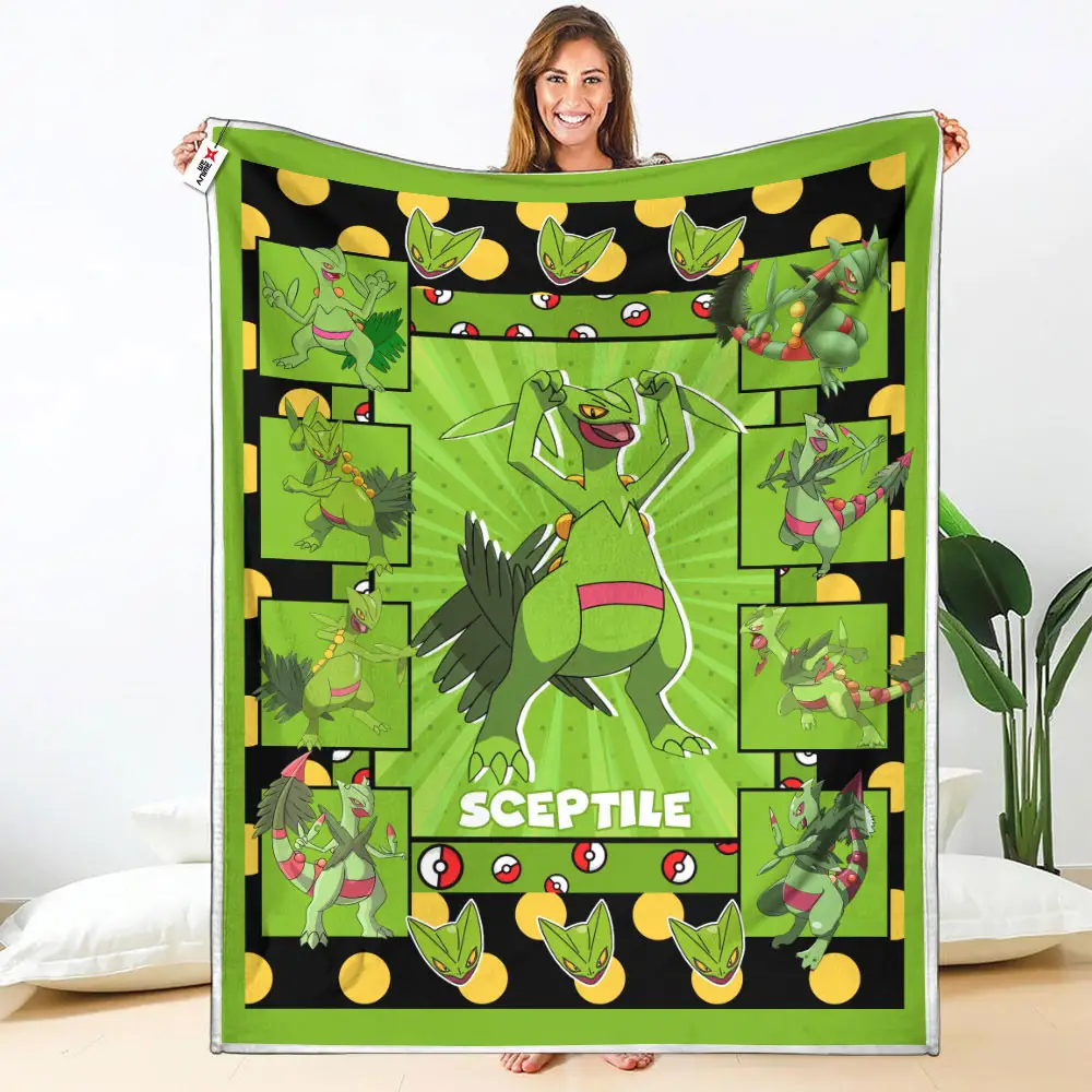Sceptile Blanket Custom Anime