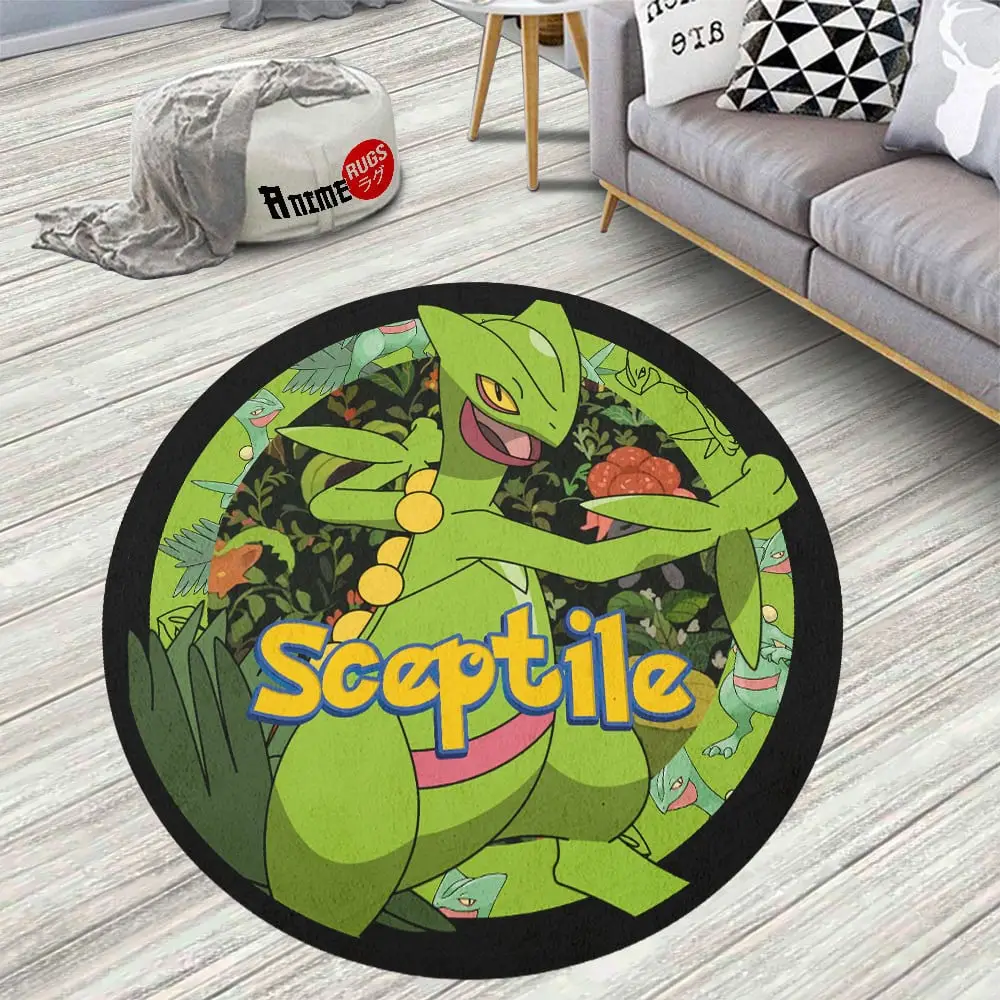 Sceptile Skid-Proof Round Rug