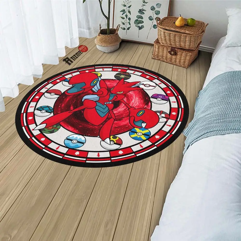 Scizor Round Rug Custom Anime Room Mats