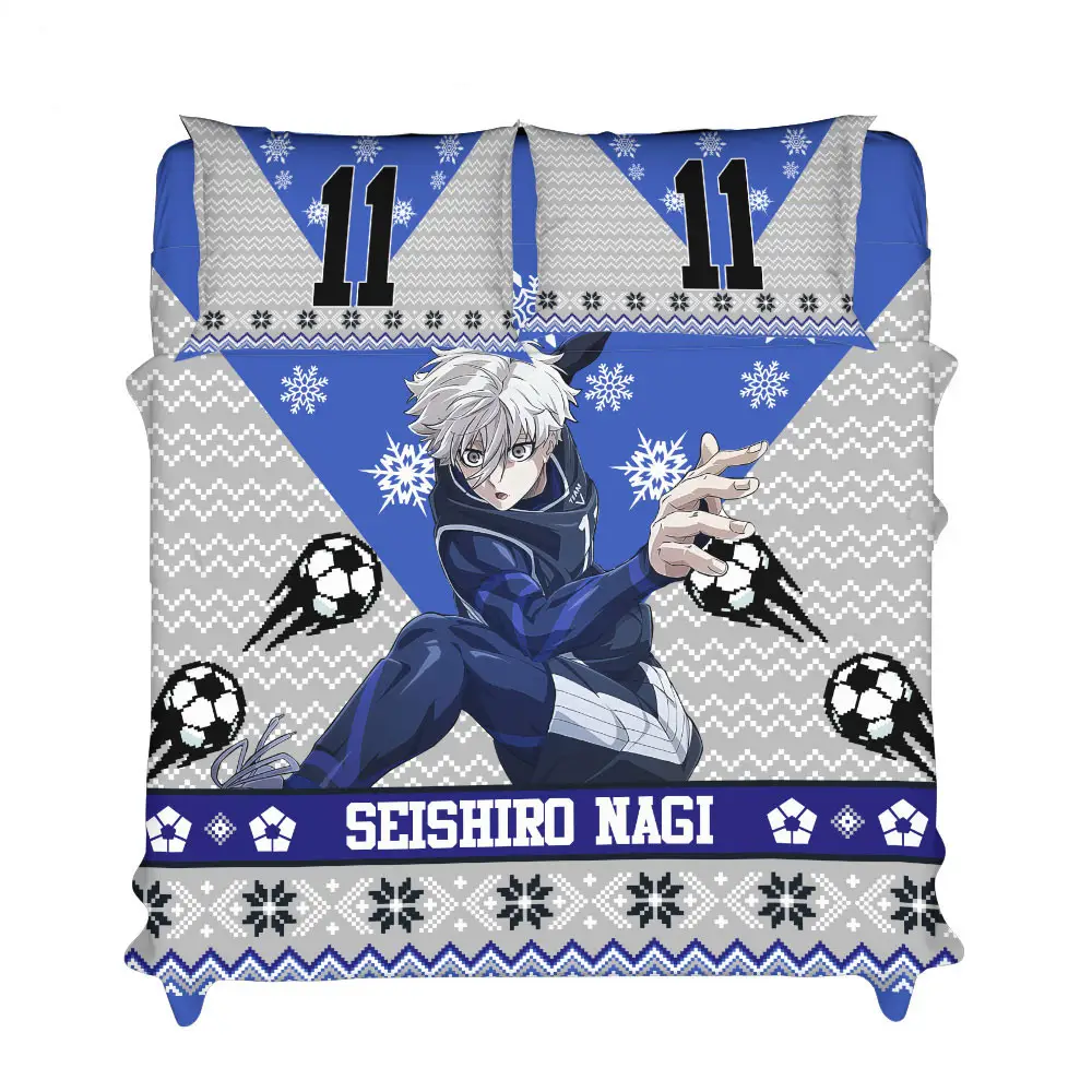 Seishiro Nagi Xmas Bedding Set Bed Room Home Decor For Anime Fans