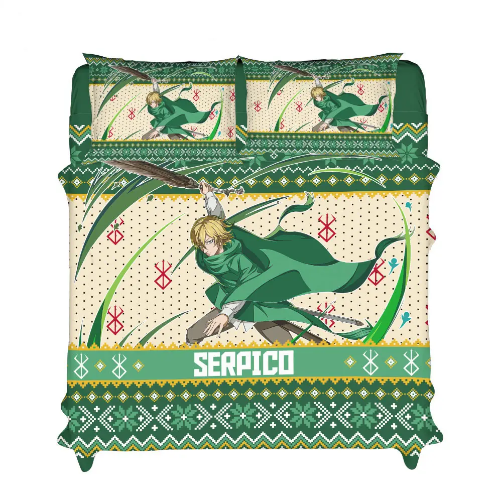 Serpico Xmas Bedding Set Bed Room Home Decor For Anime Fans