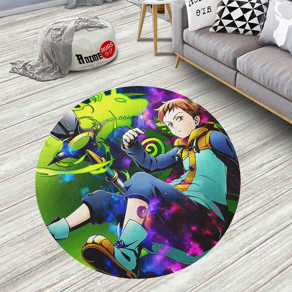 Seven Deadly Sins Symbols King Skid-Proof Round Rug