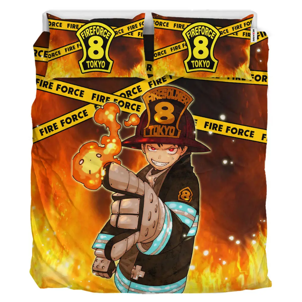 Shinra Kusakabe Custom Anime Bedding Set