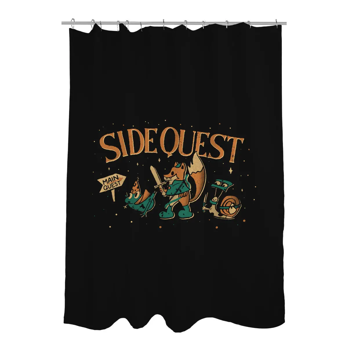 Side Quest Main Quest Shower Curtains