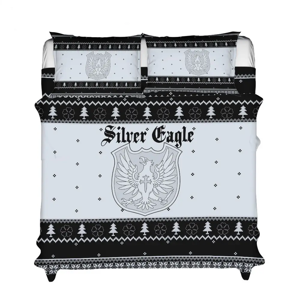 Silver Eagle Xmas Polyester Duvet Cover Set