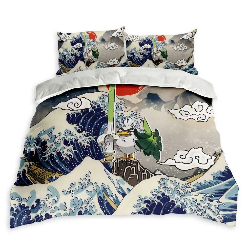 Sirfetch'd Bedding Set Kanagawa Great Wave Custom