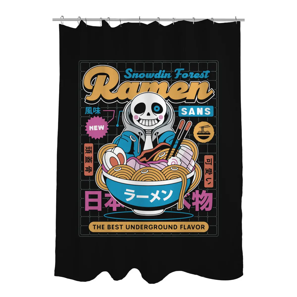 Snowdin Forest Ramen Aesthetic Shower Curtains