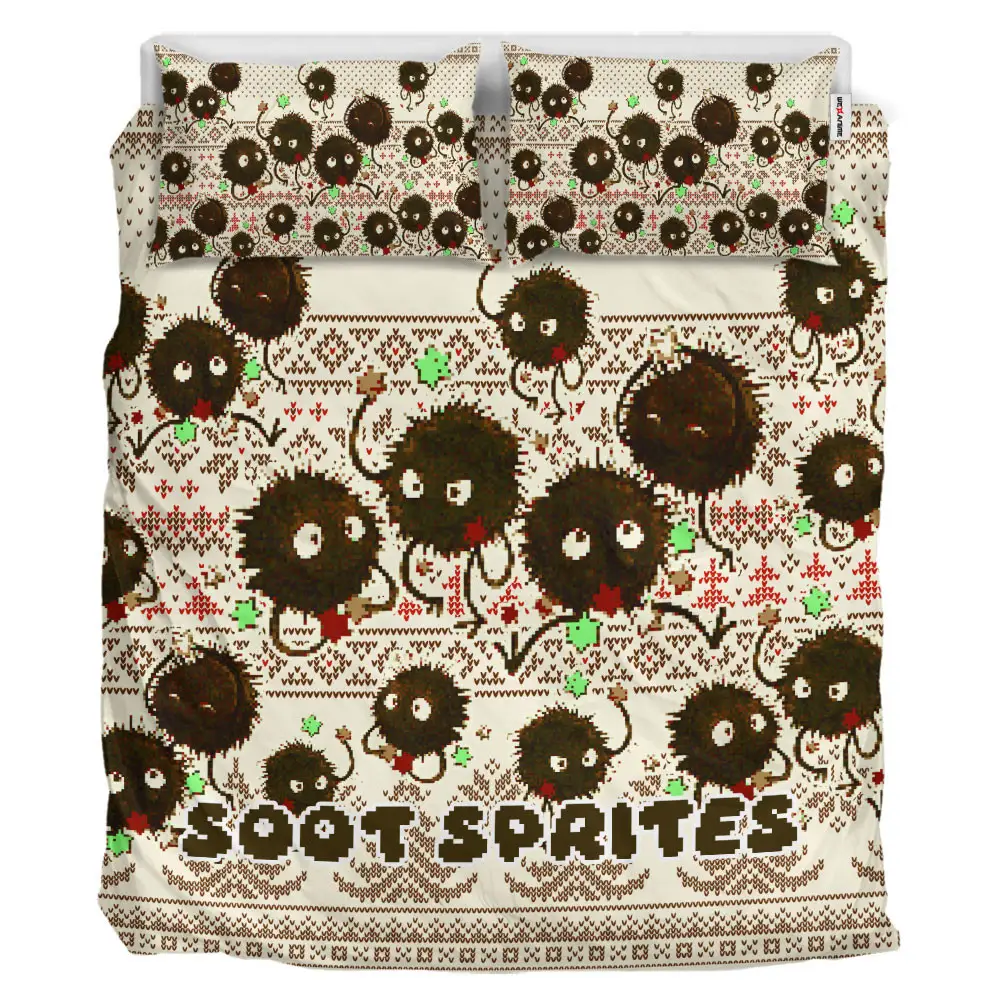 Soot Sprites Xmas Polyester Duvet Cover Set