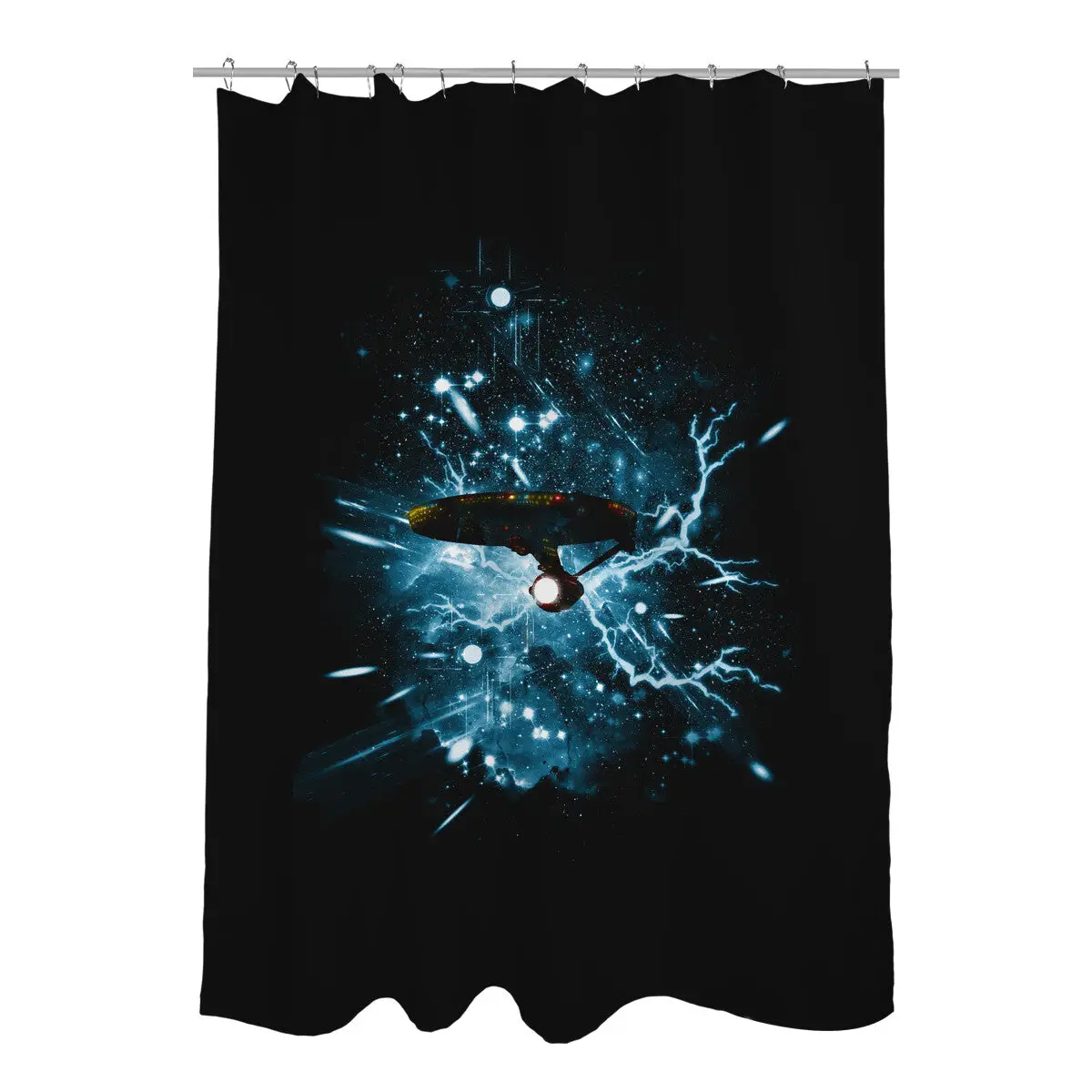Space Trap Shower Curtains