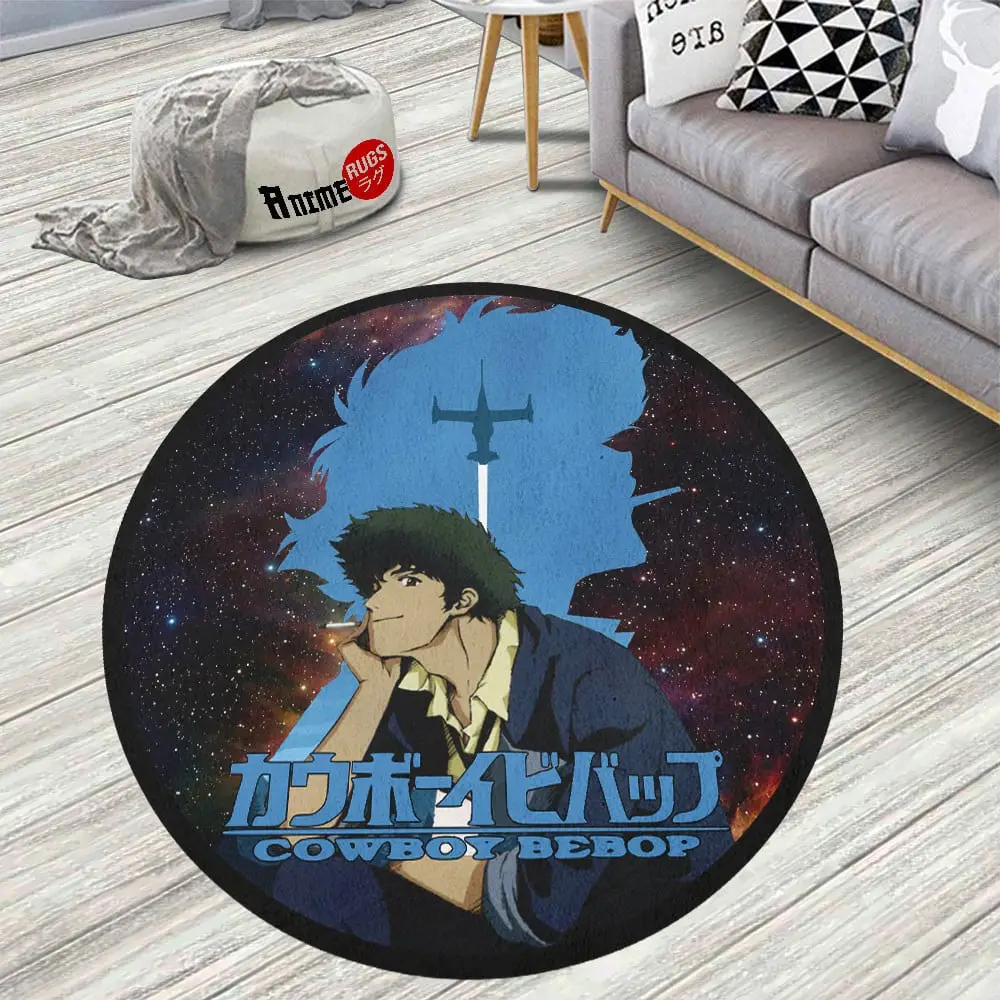 Spike-Spiegel Skid-Proof Round Rug