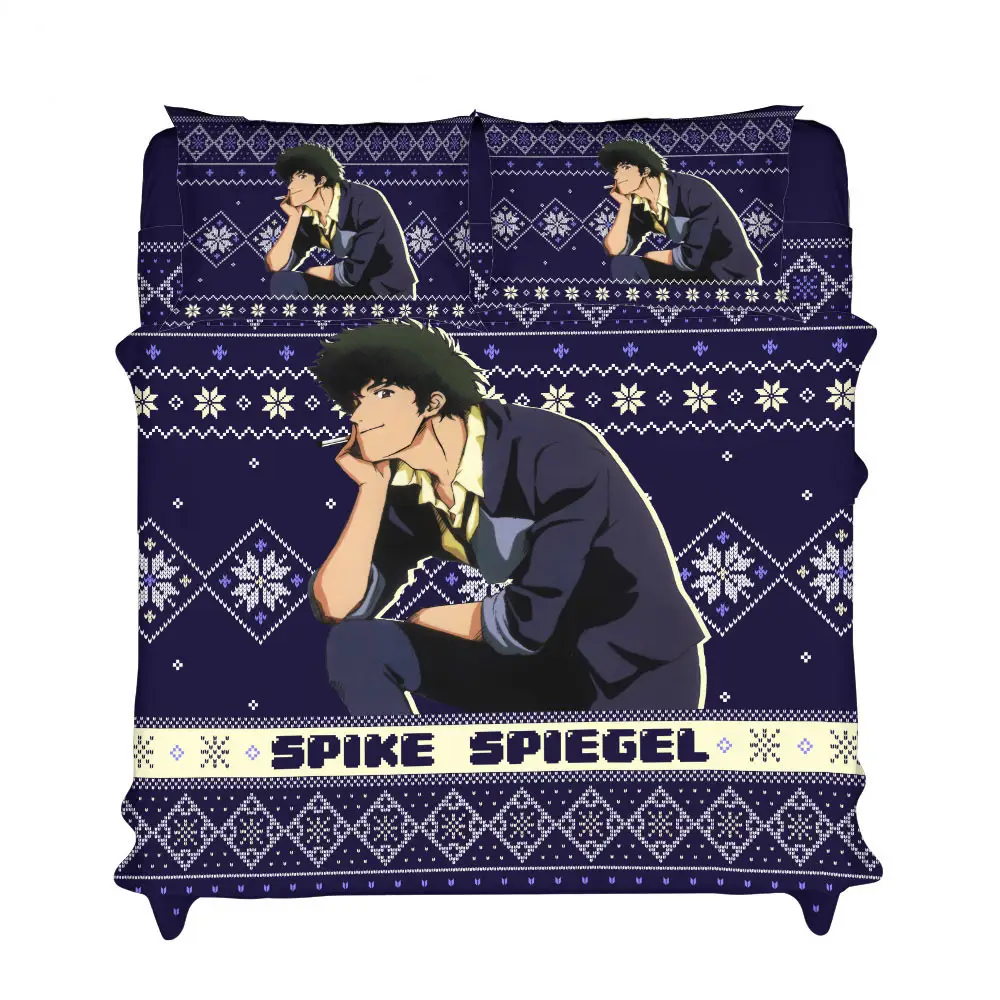 Spike Spiegel Xmas Bedding Set Bed Room Home Decor For Anime Fans