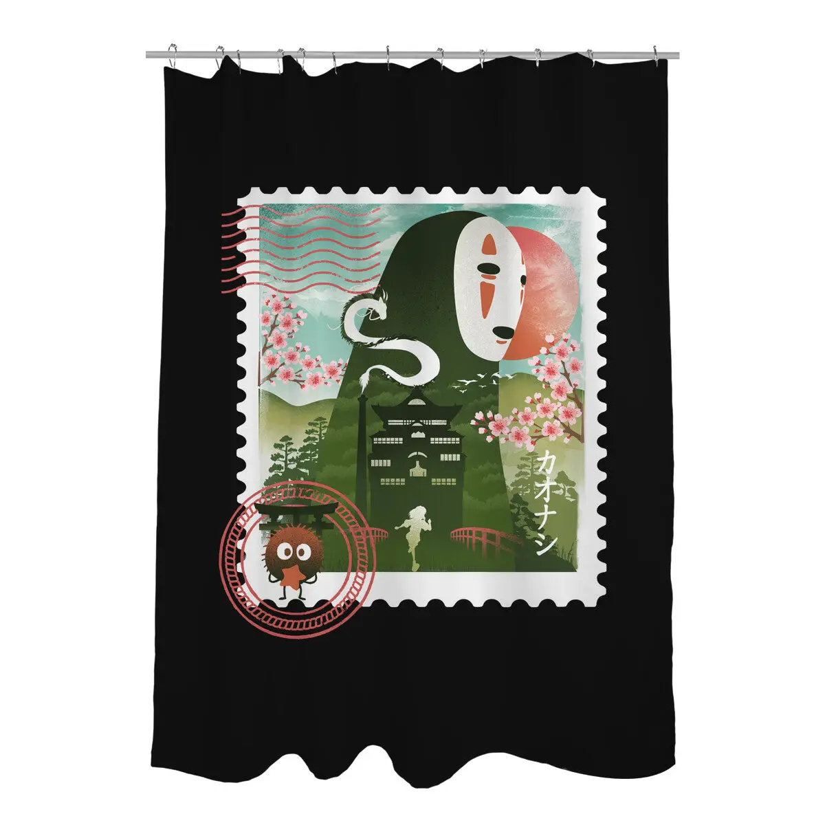 Spirit Mail Stamp Shower Curtains